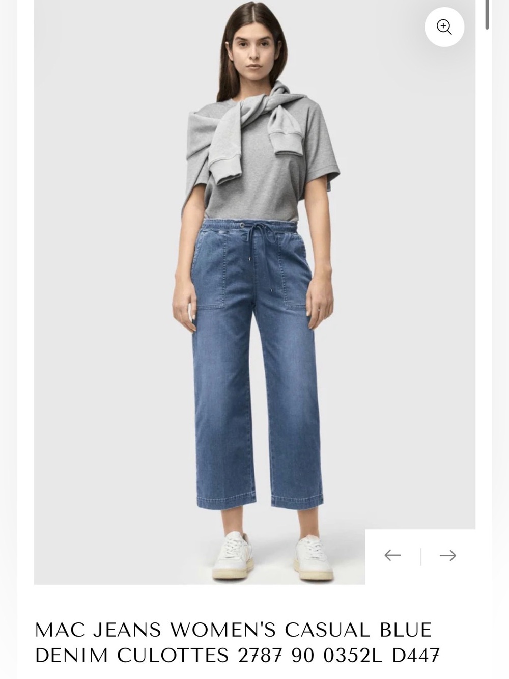 MAC Cosmetics Blue Denim Ankle Culottes